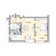 2-Zimmer-Wohnung (11. OG) in Stuttgart-Birkenäcker - Grundriss